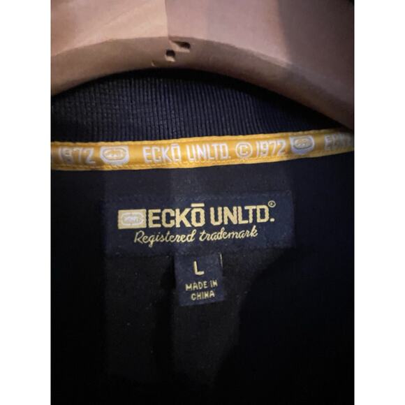 Vintage Ecko Unltd Track Jacket Mens Large Blue Striped Zip-up Y2K - Picture 4 of 6